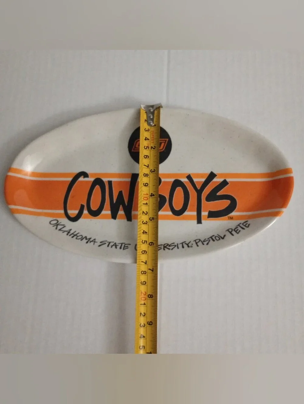 Magnolia Lane Oklahoma State University OSU Cowboys Oval Plate Pistol Pete